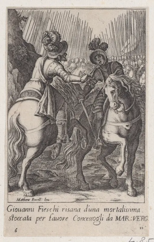Giovanni Fieschi, from Scelta d'Alcuni Miracoli e Grazie della Santissima Nunziata di Firenze (Selection of Some Miracles and Graces that Occurred in the Church of the Annunziata in Florence) Wall Art by Jacques Callot - High-Resolution Digital Print