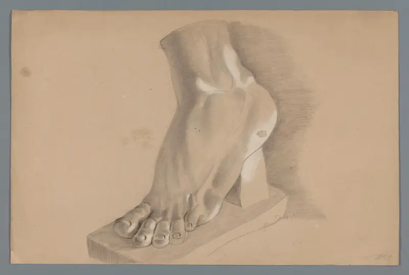 Gipsmodel van een voet Wall Art by Alexander Cranendoncq - High-Resolution Digital Print
