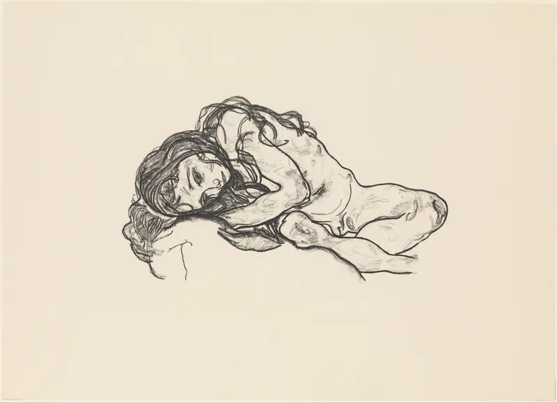 Girl Wall Art by Egon Schiele - High-Resolution Digital Print