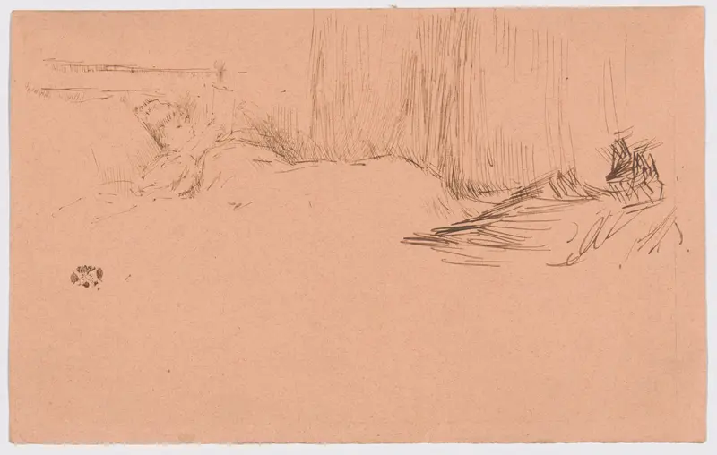 Girl Reading in Bed