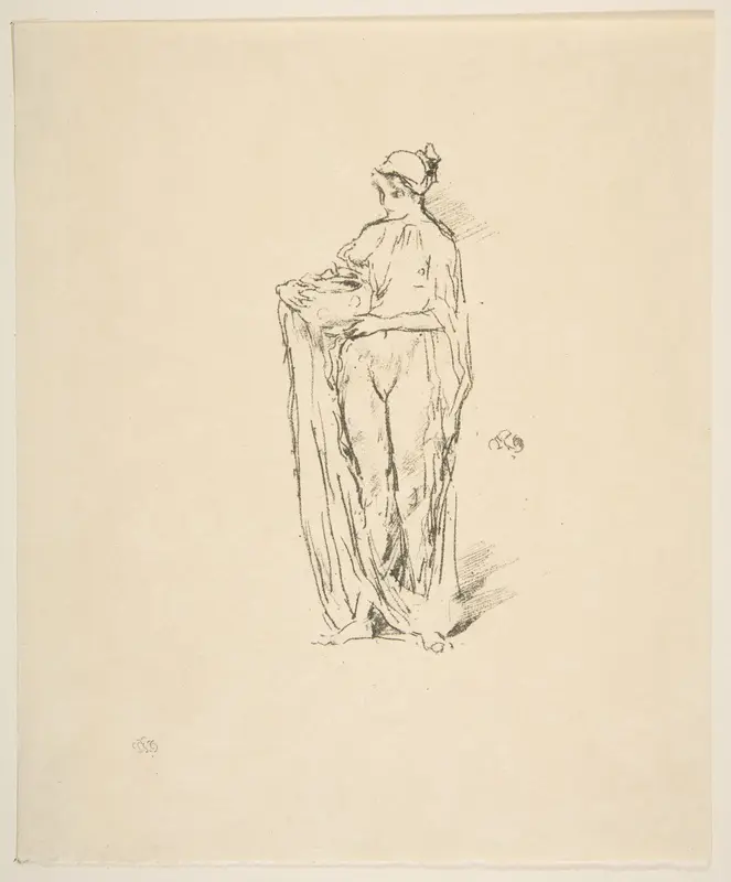 Girl with a Bowl Wall Art by James McNeill Whistler - High-Resolution Digital Print