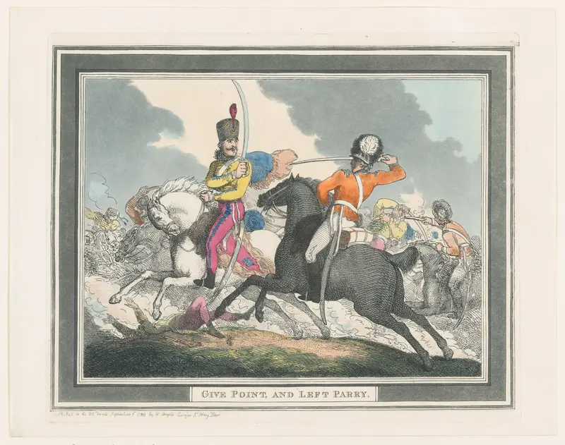 Give Points and Left Parry Wall Art by Thomas Rowlandson - High-Resolution Digital Print