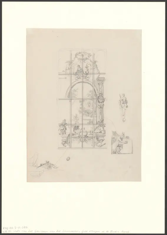Glas-in-loodraam van het Schoenmakersgilde in de Zuiderkerk Wall Art by anonymous - High-Resolution Digital Print