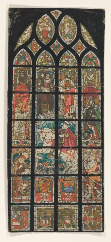 Glasraam in de Nieuwe Kerk te Delft Wall Art by Carel Adolph Lion Cachet - High-Resolution Digital Print