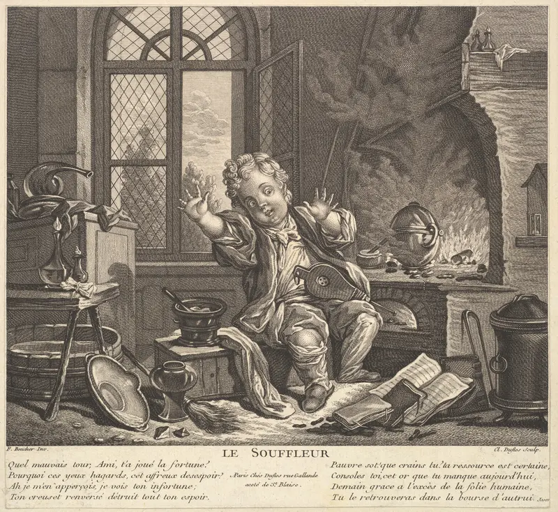 Glass Blower Wall Art by Claude Augustin Duflos le Jeune - High-Resolution Digital Print