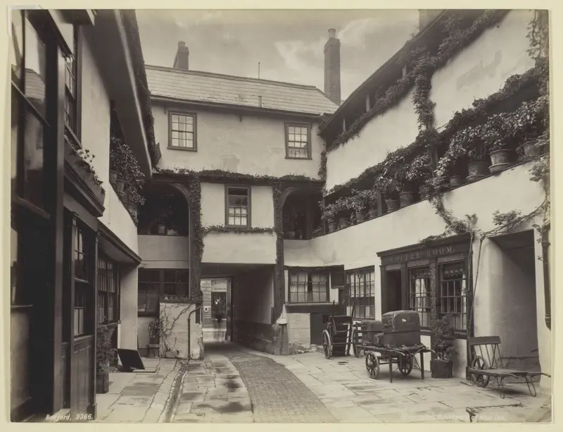 Gloucester, Courtyard of New Inn Wall Art by Francis Bedford - High-Resolution Digital Print