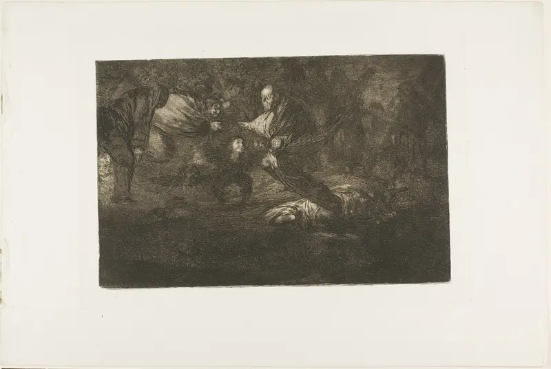 God creates them and they join up together, plate 18 from Los Proverbios