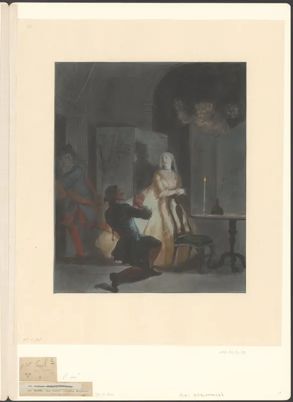 Godefroy en zijn knecht jagen hopman Ulrich zijn huis uit Wall Art by Cornelis Troost - High-Resolution Digital Print