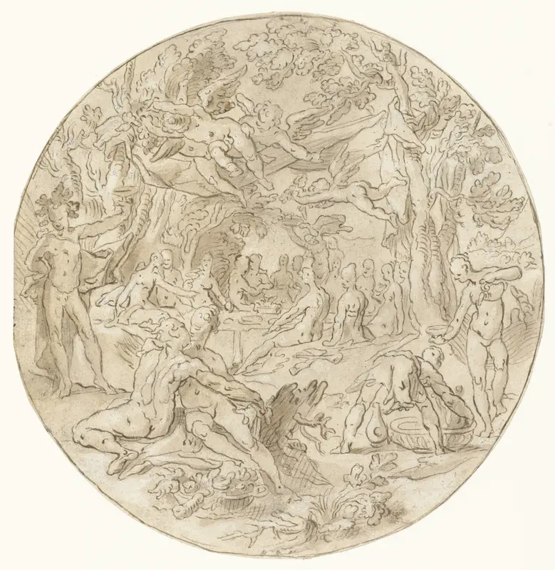 Godenmaaltijd Wall Art by Joachim Wtewael - High-Resolution Digital Print