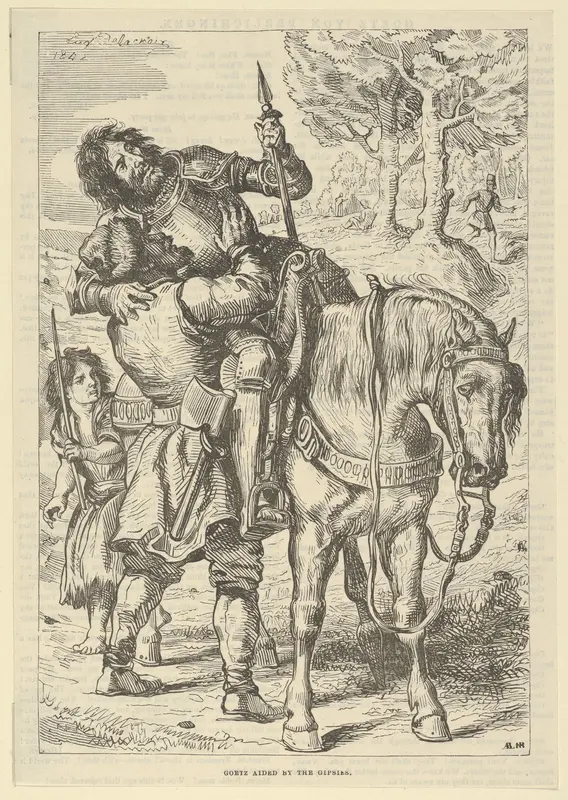 Goetz Aided by the Gypsies, from "Le Magasin Pittoresque"