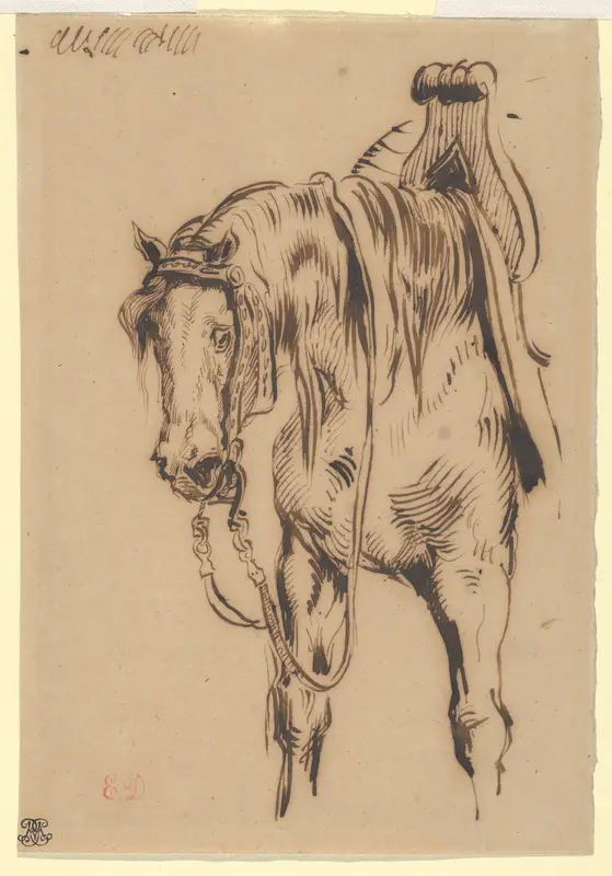 Goetz van Berlichingen's Horse Wall Art by Eugène Delacroix - High-Resolution Digital Print