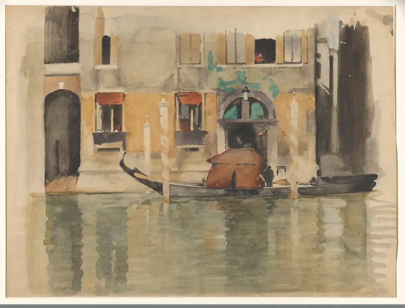 Gondel voor een Venetiaans huis Wall Art by Willem Witsen - High-Resolution Digital Print