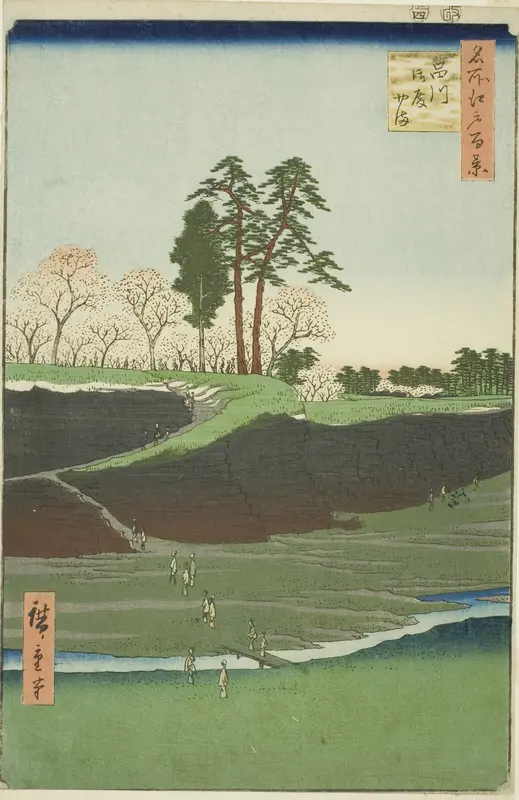 Goten Hill at Shinagawa (Shinagawa Gotenyama), from the series "One Hundred Famous Views of Edo (Meisho Edo hyakkei)"