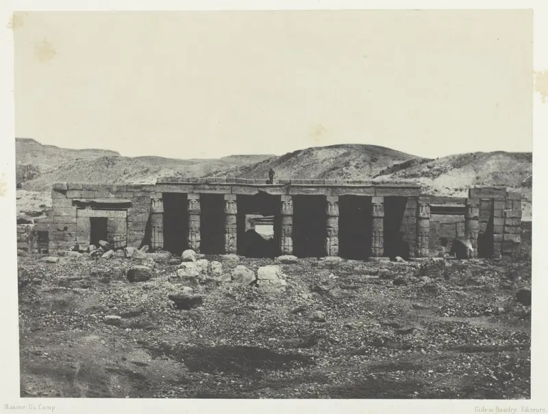 Gournah, Palais de Ménephta 1er; Thèbes, plate 61 from the album "Egypte, Nubie, Palestine et Syrie" (1852)