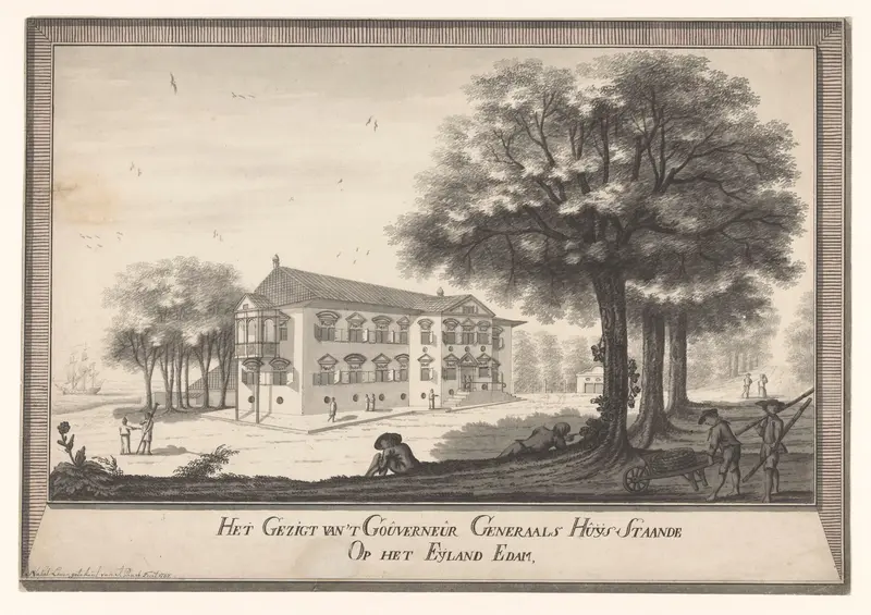 Gouverneur-Generaalshuis op het eiland Edam Wall Art by Unknown - High-Resolution Digital Print