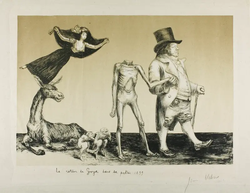 Goya's Return to his Homeland Wall Art by Jean Veber - High-Resolution Digital Print