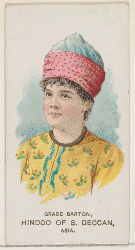 Grace Barton as Hindoo of South Deccan, Asia, from the set Actors and Actresses, Second Series (N71) for Duke brand cigarettes Wall Art by W. Duke, Sons & Co. - High-Resolution Digital Print