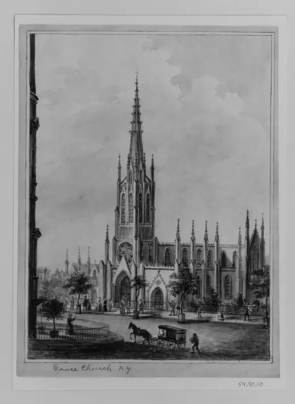 Grace Church, New York Wall Art by Anonymous, American, 19th century - High-Resolution Digital Print
