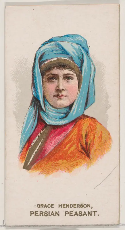 Grace Henderson Dressed as Persian Peasant, from the set Actors and Actresses, Second Series (N71) for Duke brand cigarettes Wall Art by W. Duke, Sons & Co. - High-Resolution Digital Print