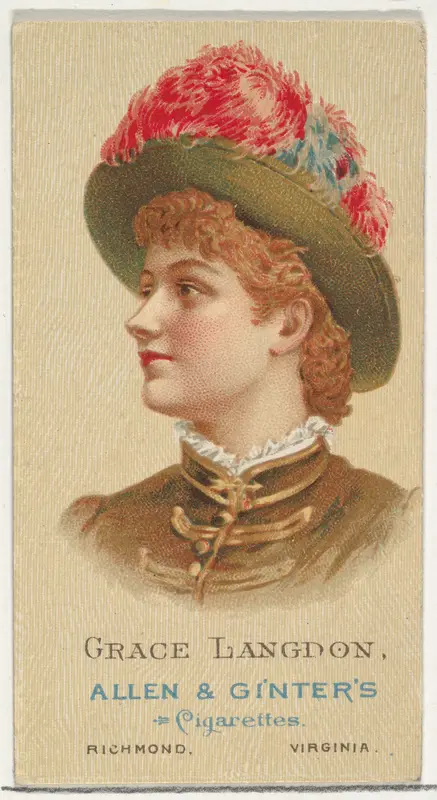 Grace Langdon, from World's Beauties, Series 2 (N27) for Allen & Ginter Cigarettes Wall Art by Allen & Ginter - High-Resolution Digital Print