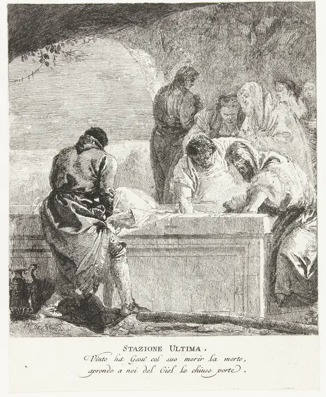 Graflegging van Christus Wall Art by Giovanni Domenico Tiepolo - High-Resolution Digital Print