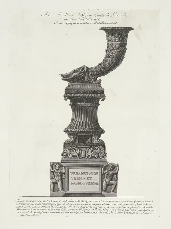 Grafmonument met een rhyton Wall Art by Unknown - High-Resolution Digital Print