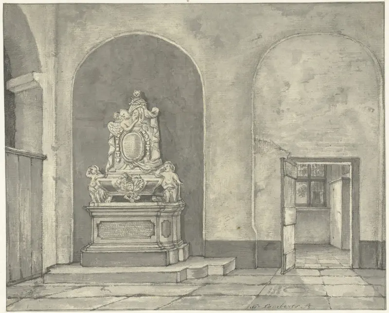 Grafmonument van Balth. Fredericus von Stosch in de Janskerk te Utrecht Wall Art by Gerrit Lamberts - High-Resolution Digital Print
