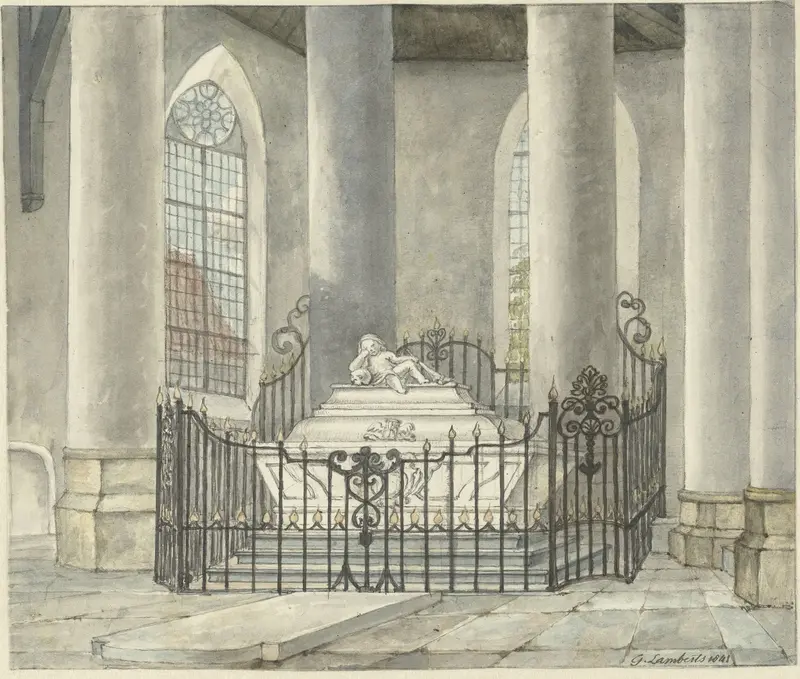 Grafmonument van Catharina Alida van der Dussen, in een kerk te Culemborg Wall Art by Gerrit Lamberts - High-Resolution Digital Print
