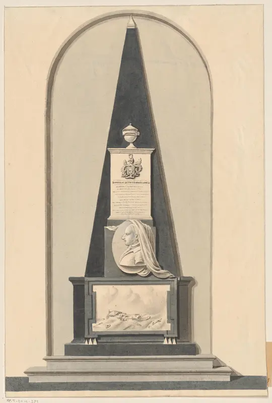 Grafmonument van Daniël Octavius Barwell Wall Art by anonymous - High-Resolution Digital Print