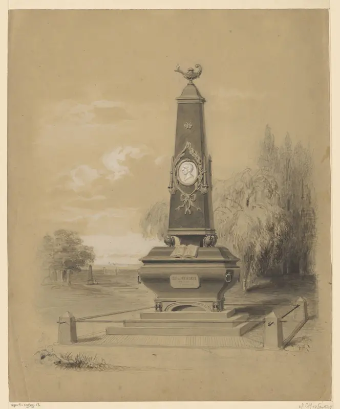 Grafmonument van Gerhard Heinrich van Senden in Zwolle Wall Art by Unknown - High-Resolution Digital Print