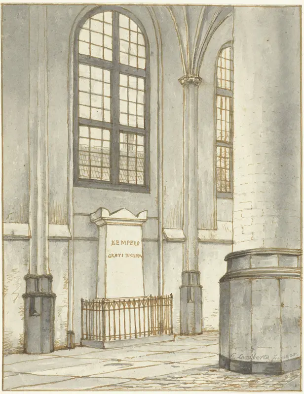Grafmonument van J.M. Kemper, in de Pieterskerk te Leiden Wall Art by Gerrit Lamberts - High-Resolution Digital Print