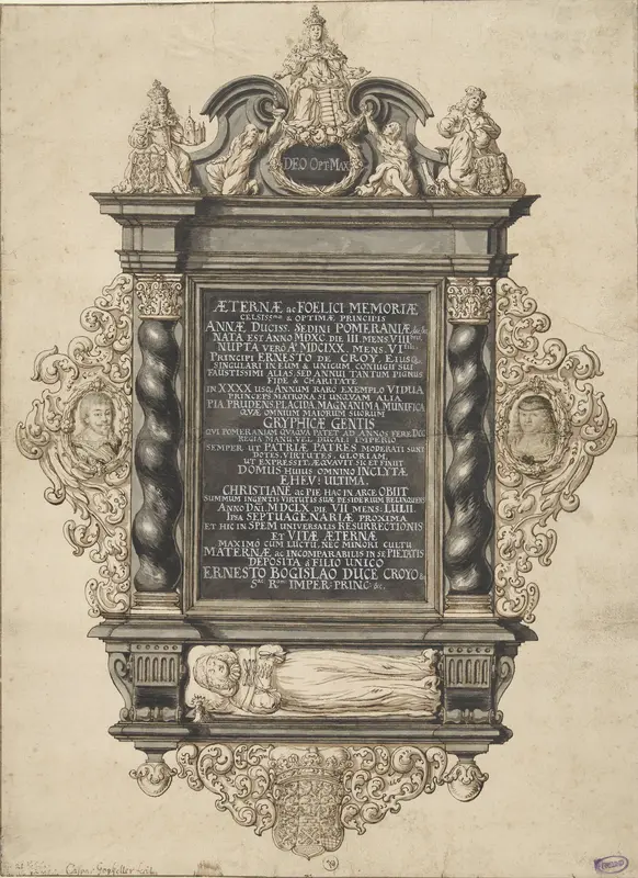 Grafmonument voor Anna van Croy-geboren van Pommeren Wall Art by Unknown - High-Resolution Digital Print