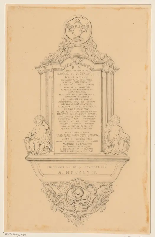 Grafmonument voor Johannes van den Bergh en zijn vrouw Joanna van Teylingen te Leiden Wall Art by anonymous - High-Resolution Digital Print