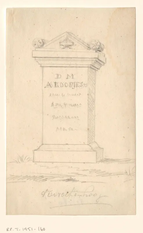 Grafsteen voor Adriaan Pietersz. Loosjes Wall Art by Unknown - High-Resolution Digital Print