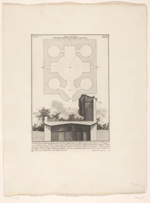 Graftombe buiten de Porta Maggiore bij de Torre Pignatara Wall Art by Unknown - High-Resolution Digital Print