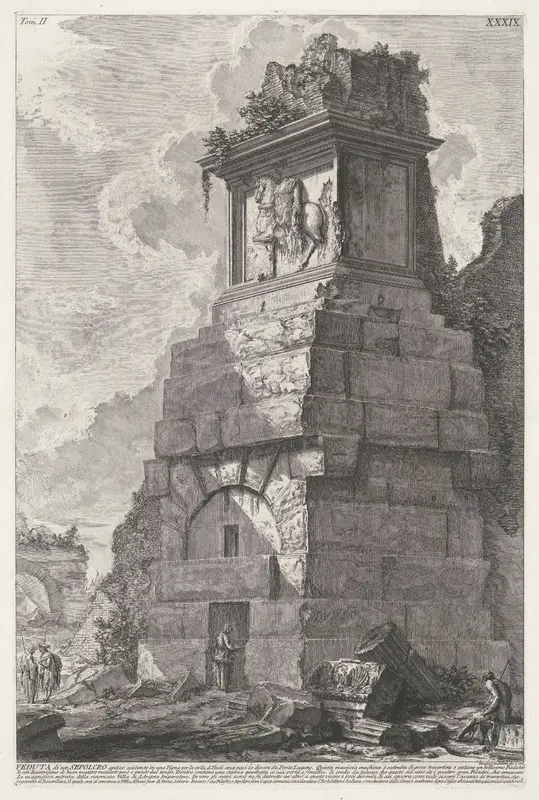 Graftombe langs de weg van Rome naar Tivoli Wall Art by Unknown - High-Resolution Digital Print