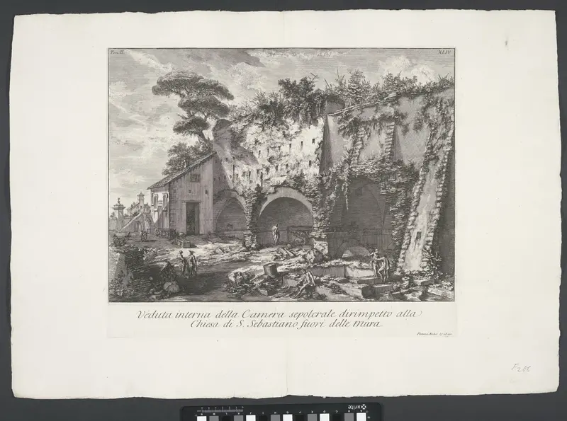 Graftombe tegenover de Sint-Sebastiaan buiten de Muren te Rome Wall Art by Unknown - High-Resolution Digital Print