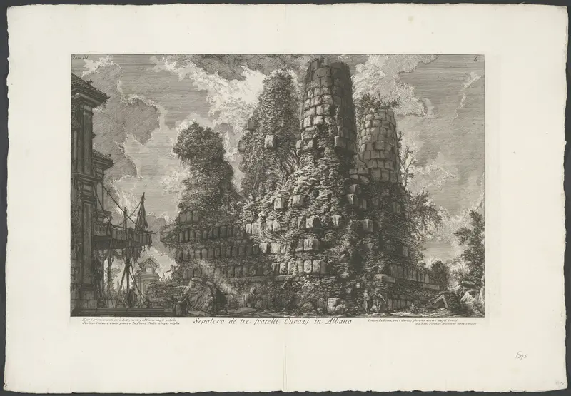 Graftombe van de drie gebroeders Curiazi in Albano Wall Art by Unknown - High-Resolution Digital Print