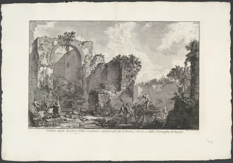Graftombe van de vrijgelatenen en slaafgemaakten van de familie van Augustus Wall Art by Unknown - High-Resolution Digital Print