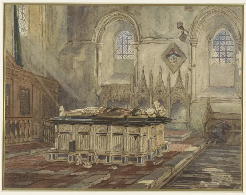 Graftombe van Sir George Broke, Lord Cobham en zijn vrouw Anne Wall Art by Thomas Shotter Boys - High-Resolution Digital Print