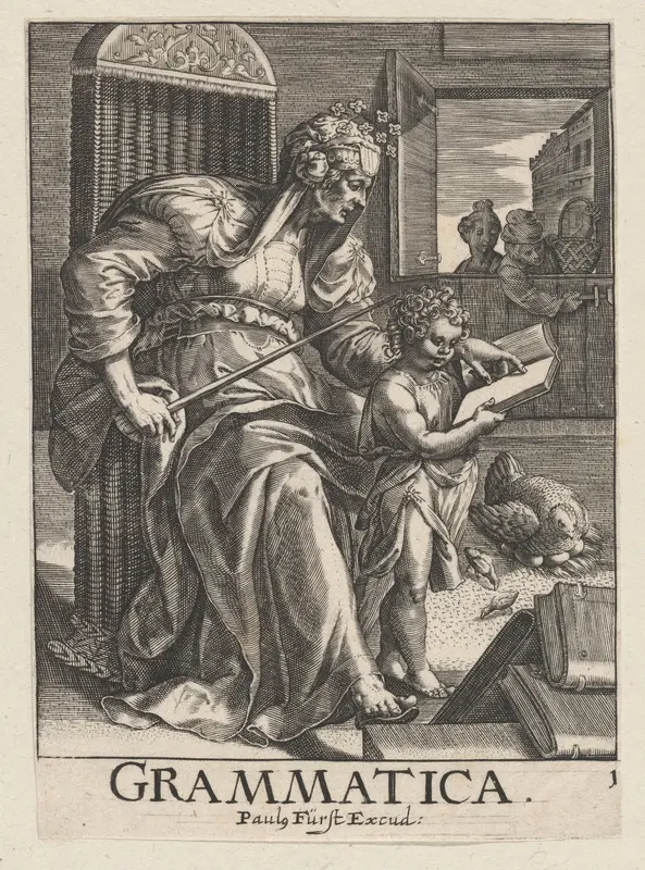Grammatica, from The Seven Liberal Arts Wall Art by Paulus Fürst - High-Resolution Digital Print