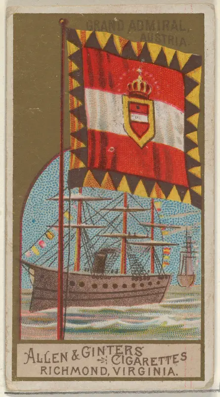 Grand Admiral, Austria, from the Naval Flags series (N17) for Allen & Ginter Cigarettes Brands Wall Art by Allen & Ginter - High-Resolution Digital Print