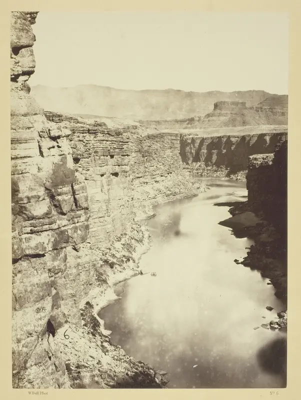Grand Canon, Colorado River, Near Paria Creek, Looking West Wall Art by William H. Bell - High-Resolution Digital Print