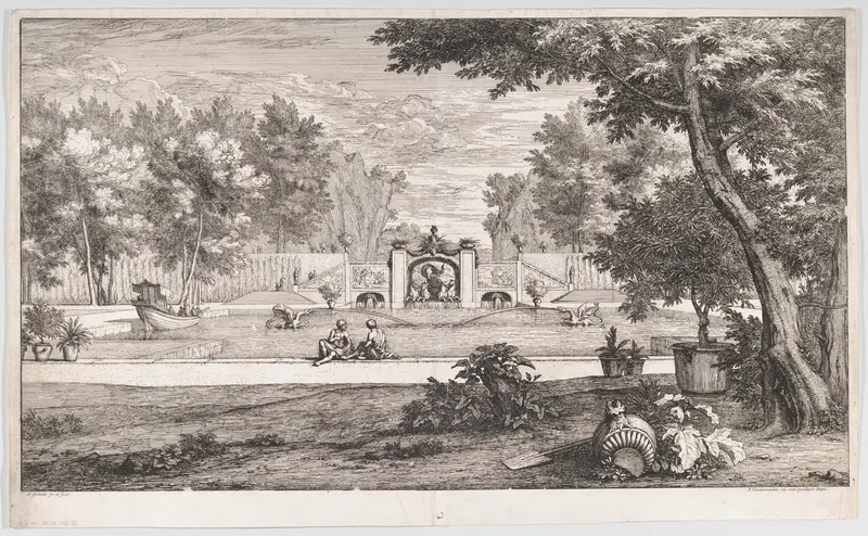 Grand Garden View Wall Art by Abraham Genoels II - High-Resolution Digital Print