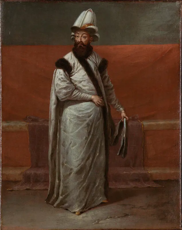 Grand Vizier Nevşehirli Damat Ĭbrahim Pasa Wall Art by Jean Baptiste Vanmour - High-Resolution Digital Print