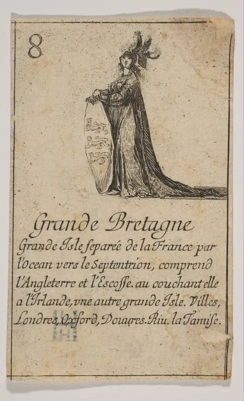 Grande Bretagne, from "Jeu de la Géographie" Wall Art by Stefano della Bella - High-Resolution Digital Print