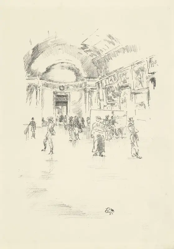 Grande Galerie van het Louvre Wall Art by Thomas Robert Way - High-Resolution Digital Print
