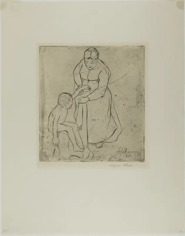 Grandmother and Child Wall Art by Suzanne Valadon - High-Resolution Digital Print