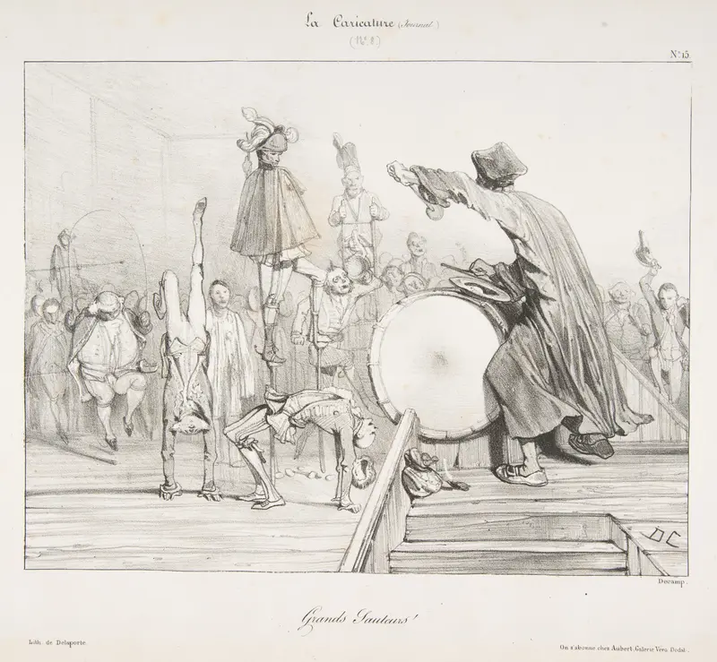 Grands Sauteurs!, from "La Caricature" Wall Art by Alexandre-Gabriel Decamps - High-Resolution Digital Print