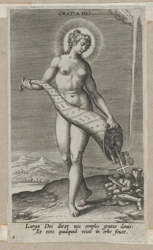 Gratia Dei, from "Proposopographia" Wall Art by Philips Galle - High-Resolution Digital Print